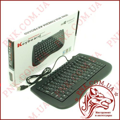 Клавіатура мультимедійна Mini Keyboard 968 (USB, дротова)