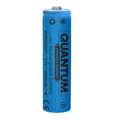 Акумулятор 18650 літієвий Li-on QUANTUM 2600mah 1C (NCM18650)
