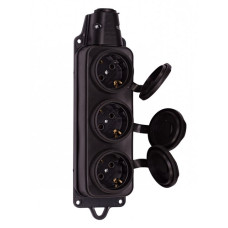 Колодка потрійна каучук Luxel 250V 16A (1133)