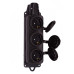 Колодка потрійна каучук Luxel 250V 16A (1133)