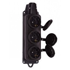 Колодка потрійна каучук Luxel 250V 16A (1133)
