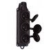 Колодка потрійна каучук Luxel 250V 16A (1133)