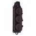 Колодка потрійна каучук Luxel 250V 16A (1133)