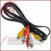 Кабель 3 RCA - 3 RCA 1.5м тонкий