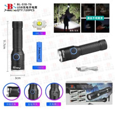 Ліхтар ручний X-Balog BL-S18-T6 від акумулятора 18650 li-on, заряджання Micro usb