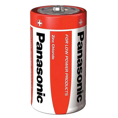 Батарейка Panasonic 1.5v R20 (R20RZ/2BP) D сольова (zinc chloride)
