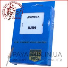 Конвертер MINI перетворювач VGA в AV (тюльпани) гніздо VGA (IN) - 3 гнізда RCA (OUT)