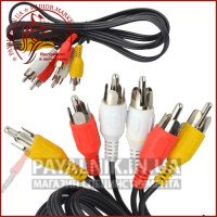 Кабель 3 RCA - 3 RCA 1.5м тонкий