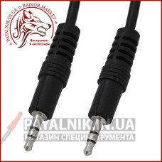 Кабель подовжувач mini jack 3.5мм 1.2м чорний