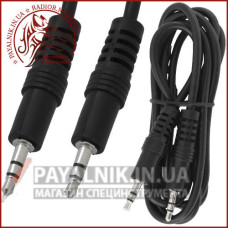 Кабель подовжувач mini jack 3.5мм 1.8м чорний