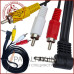 Кабель mini jack 3.5mm 4 pin кутовий подовжений - 3 RCA 1.8м (відео-аудіо)