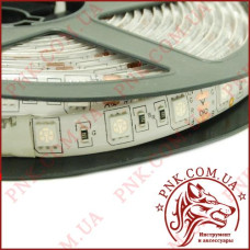 Світлодіодна стрічка OEM 12V 14.4W, 60 LED (5050), RGB кольорова, герметична 1м