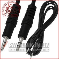 Кабель подовжувач mini jack 3.5мм 1.2м чорний