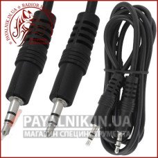 Кабель подовжувач mini jack 3.5мм 1.8м чорний