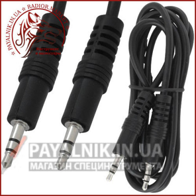 Кабель подовжувач mini jack 3.5мм 1.8м чорний