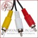 Кабель mini jack 3.5mm 4 pin кутовий подовжений - 3 RCA 1.8м (відео-аудіо)