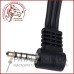 Кабель mini jack 3.5mm 4 pin кутовий подовжений - 3 RCA 1.8м (відео-аудіо)