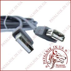 Подовжувач USB (шт.A-гн.А) CU, version 2,0, діам.-4,5мм, 5м., сірий Подовжувач USB (шт.A-гн.А) CU, version 2,0, діам.-4,5мм, 5м., сірий