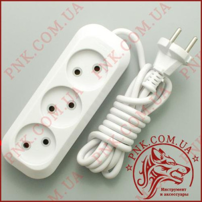 Подовжувач мережі SVITTEX SV-008-2 2м, 3 розетки, 2.2кВт
