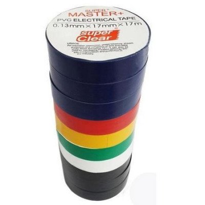 Ізолента Super Master+ 21м., 17мм., 0.15мм. 600V кольори в асортименті
