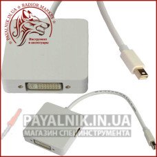 Перехідник штекер mini Display Port - (HDMI, DVI, Display Port)
