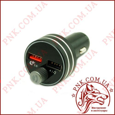 ФМ Модулятор C1 ULTRA FAST (Bluetooth 5.0, DUAL USB 3.0 Charger 2.1A, 12-24V)