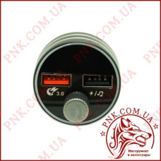 ФМ Модулятор C1 ULTRA FAST (Bluetooth 5.0, DUAL USB 3.0 Charger 2.1A, 12-24V)