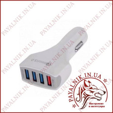 Автомобільний зарядний пристрій USB 4 порти 5v 3.5a, 9v 1.8a, 12v 1.8a (LZ-KC08)