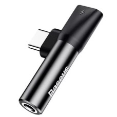 AUX-адаптер BASEUS L41 Type-C Male to Type-C/AUX(3,5) Female Red-Black