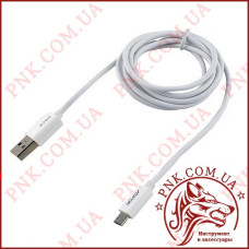 USB кабель Aspor-A103 micro Econom пак 2.1A/ 1,2м-білий