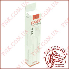 USB кабель Aspor-A103 micro Econom пак 2.1A/ 1,2м-білий USB кабель Aspor-A103 micro Econom пак 2.1A/ 1,2м-білий