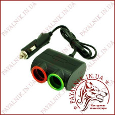 Автомобільний розгалужувач прикурювача Olesson 1631 (120W, 2 гнізда 12v/24v, USB, підсвічування)