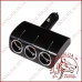 Автомобільний розгалужувач прикурювача Olesson 1520 (120W, 3 гнізда 12v/24v, підсвічування)