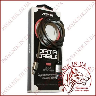 USB КАБЕЛЬ ASPOR A155 MICRO,1.2М/2.4A