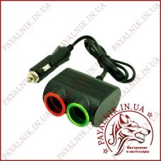 Автомобільний розгалужувач прикурювача Olesson 1631 (120W, 2 гнізда 12v/24v, USB, підсвічування)