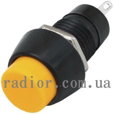 Кнопка середня PBS-11B без фіксації OFF-(ON) 2-х контактна, 1А, 250V жовта Кнопка середня PBS-11B без фіксації OFF-(ON) 2-х контактна, 1А, 250V жовта