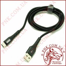 USB кабель Aspor-A193 Type-C 2.4A/ 1м-чорний