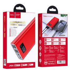 Портативна батарея HOCO J46A алюмінієвий корпус Power bank 20000mah red Портативна батарея HOCO J46A алюмінієвий корпус Power bank 20000mah red