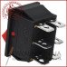 Перемикач широкий KCD-4, ON-OFF-ON 6-й контактний, 15A, 220V, червоний