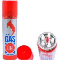 Газ GAS ON для запальничок та пальників очищений з перехідниками (90мл)