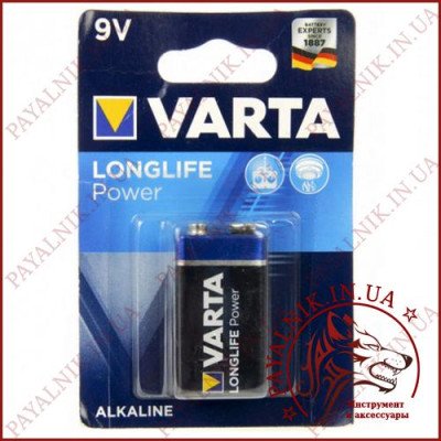 Батарейка Varta Longlife power 9V 6LP3146 Крона (MN1604)