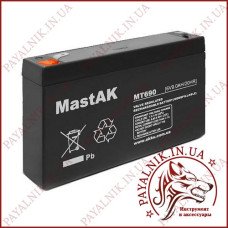 Акумулятор свинцево-кислотний Mastak 6v 9a