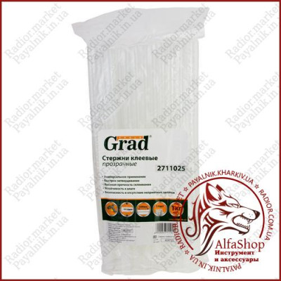 Клейовий стрижень Grad 11.2мм (1кг) 300мм прозорий (2711025)