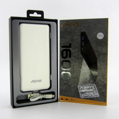 Power bank ASPOR Mustang iQ A327 16000mAh (2USB 2.1A) Polimer battery