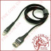USB кабель Aspor-A179 Lightning LED Nylon 2.4A/ 1м-чорний