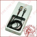 USB кабель Aspor-A179 Lightning LED Nylon 2.4A/ 1м-чорний