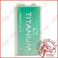 Батарійка Titanium 9V 6F22 крона сольова