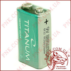 Батарійка Titanium 9V 6F22 крона сольова