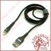 USB кабель Aspor-A179 Lightning LED Nylon 2.4A/ 1м-чорний