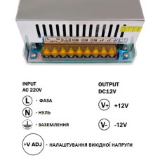 Блок живлення OEM 12v 66.7a 800w IP20 металевий перфорований (TR-800-12)